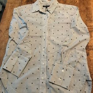Banana Republic Striped w/ Skulls Button-up